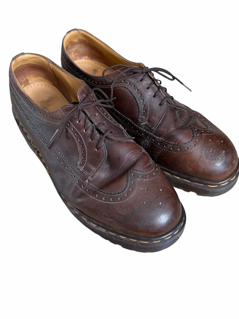 Dr. Martens Men’s Dark Brown Leather Brogue Oxfords